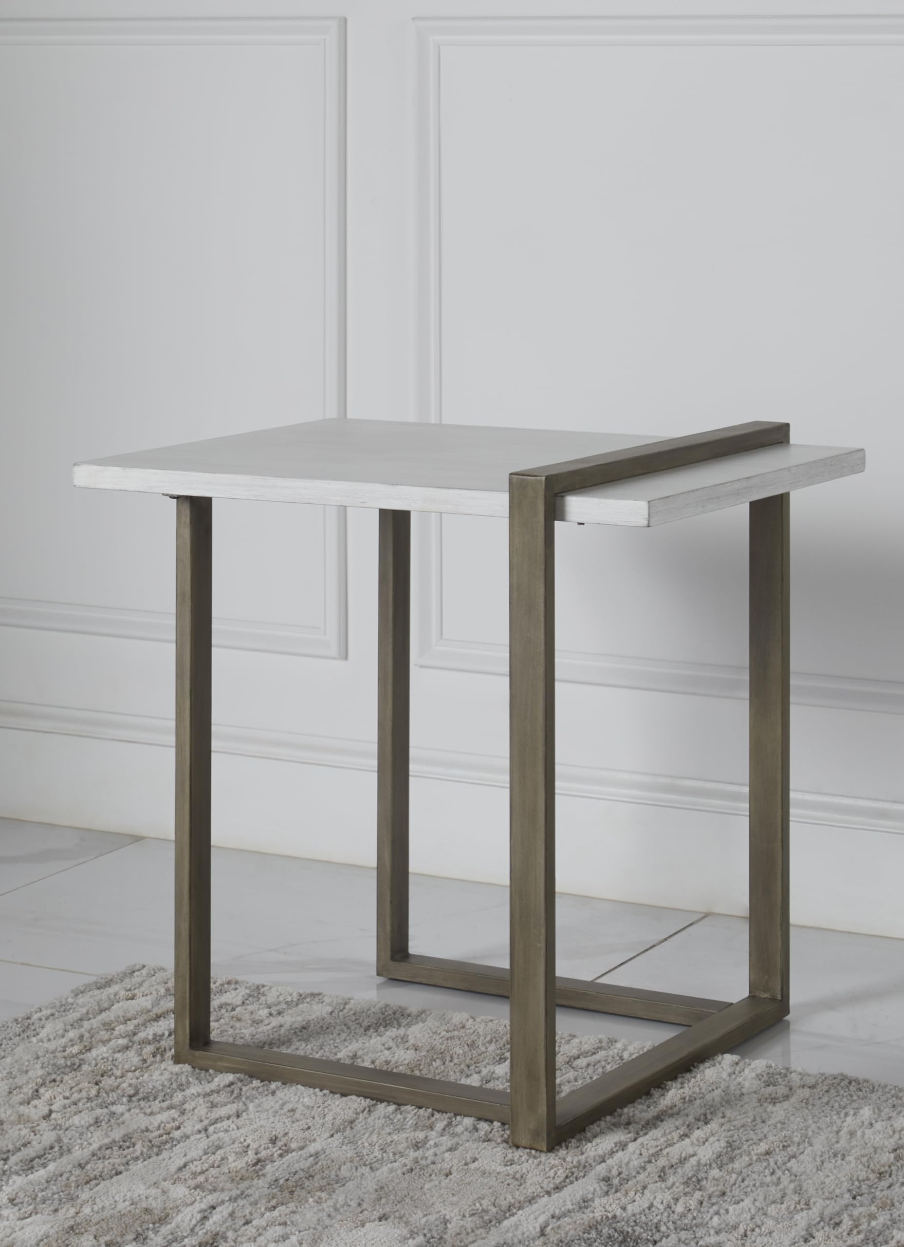 Abbyson Living Hera, White End Table, Standard