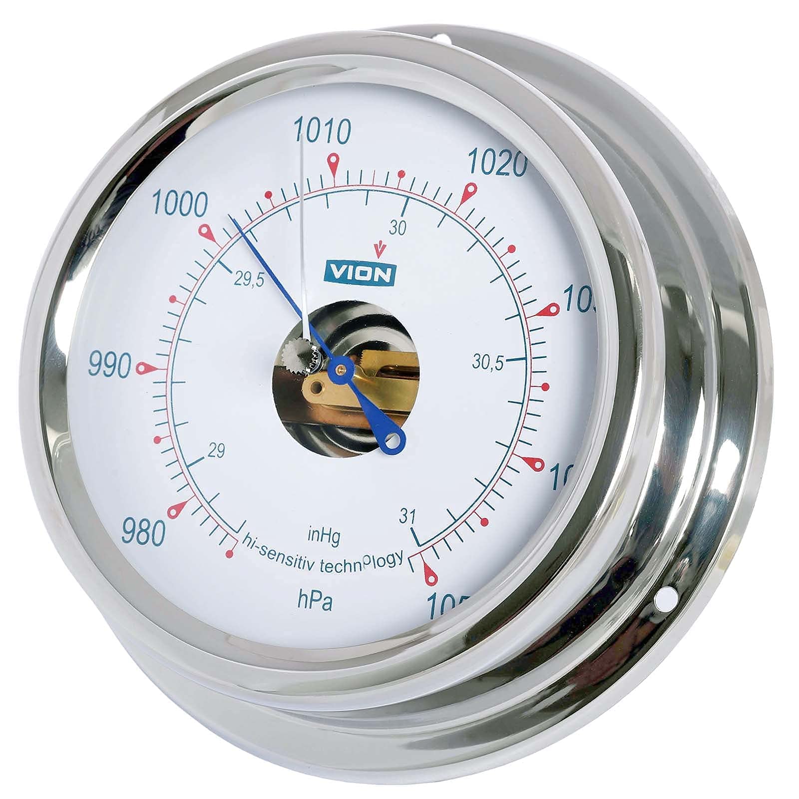 Delite A130b Vion Baromètre de bateau en acier inoxydable l x H : 150 mm x 42 mm