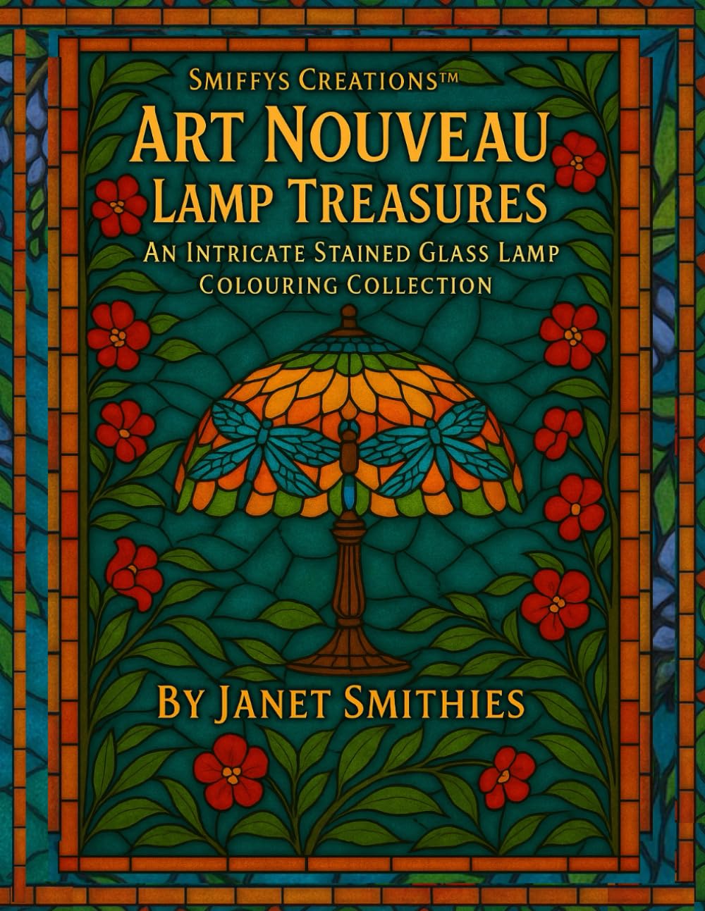 Art Nouveau Lamp Treasures: An Intricate Stained Glass Lamp Colouring Collection