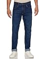 Peter England Men's Classic Tapered Stretchable Twill Mid Rise Jeans Navy Blue, 34