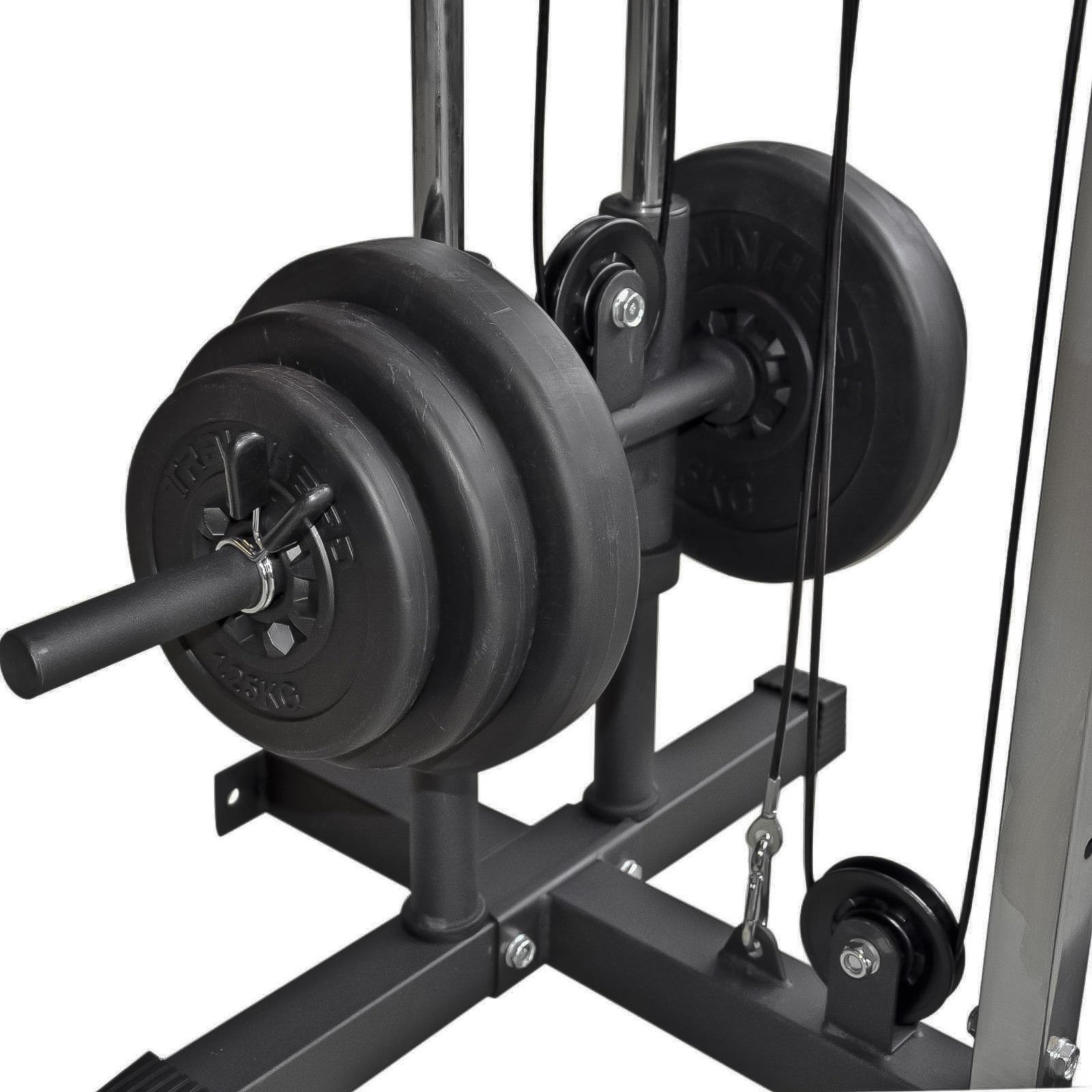 Hansson Sports® Kraftstation mit Latzug Kabelzug Seilzug zur Wandbefestigung Latzugmaschine Latzugturm Kabelzugturm