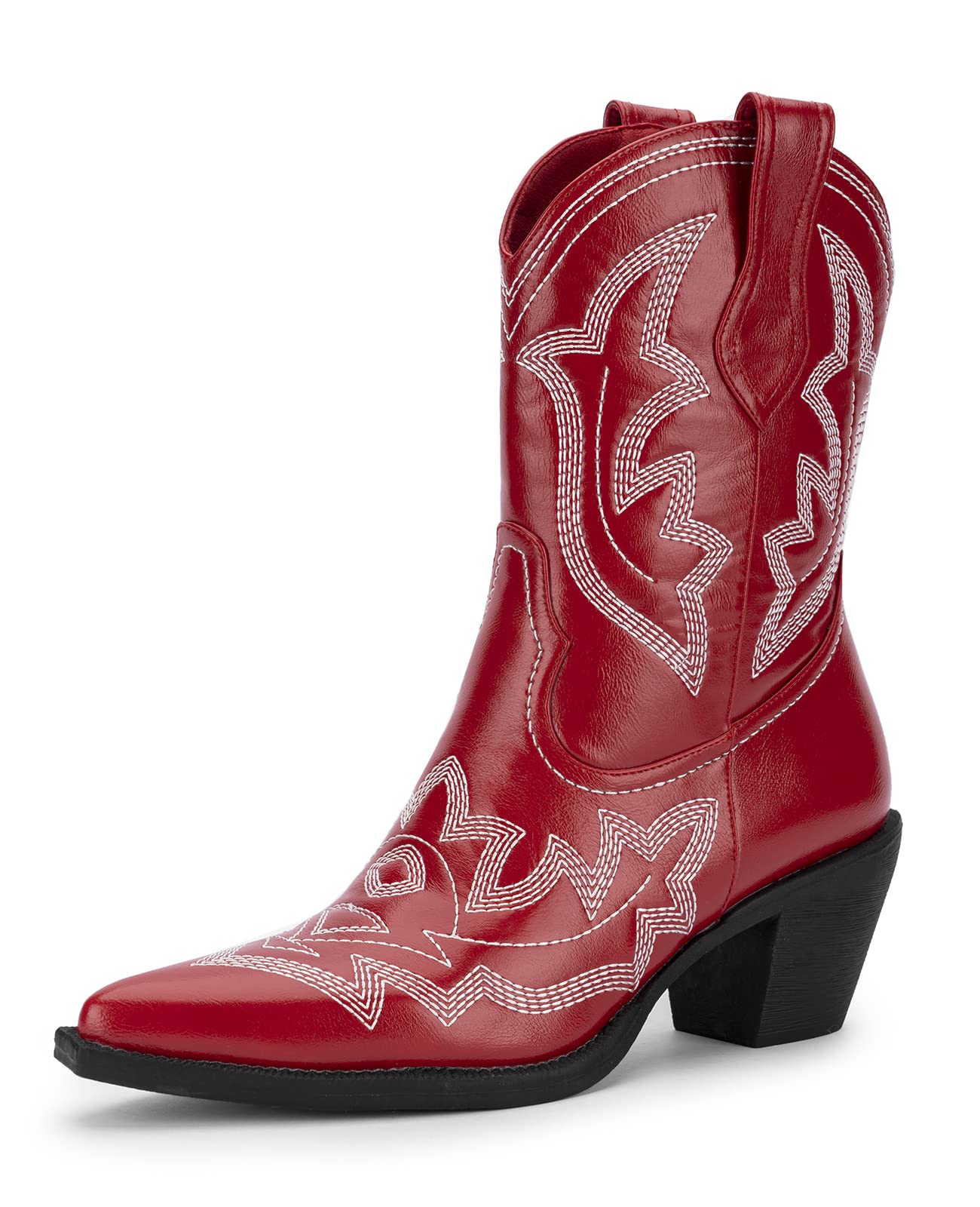 Western Cowboy Boots For Women Embroidered Cowgirl Ankle Boots