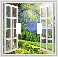 Vista 90 de Interruptor de Luz Cove Silla de Playa Paisaje Marino Océano Azul Placa de Pared de 3 Posiciones Placa de Interruptor de Luz Triple Palanca Costera