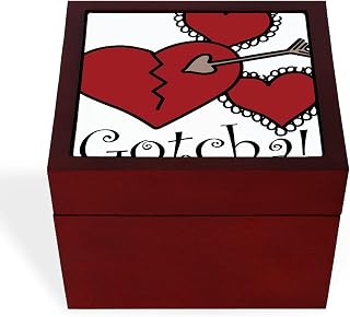 CafePress Gotcha Memory Keepsake Jewelry Box, 5"x5"x3.75"