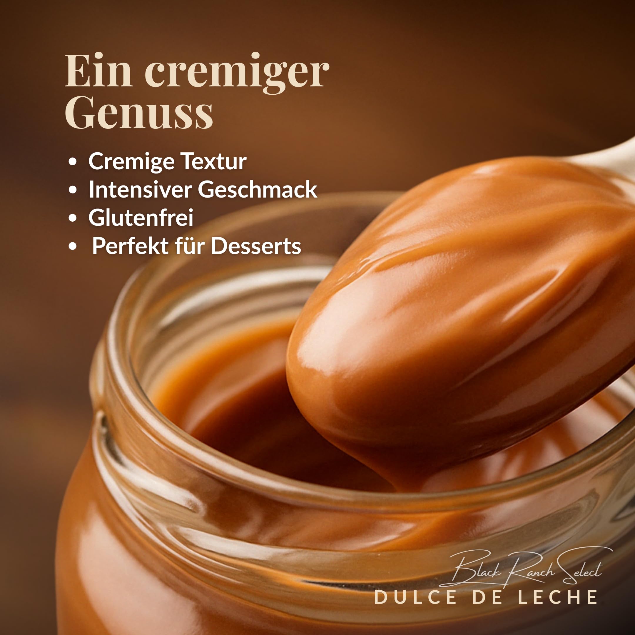 Black Ranch Dulce de Leche | Verschiedene Packgrößen | Argentinischer Milchkaramell-Aufstrich (4 x 430g)