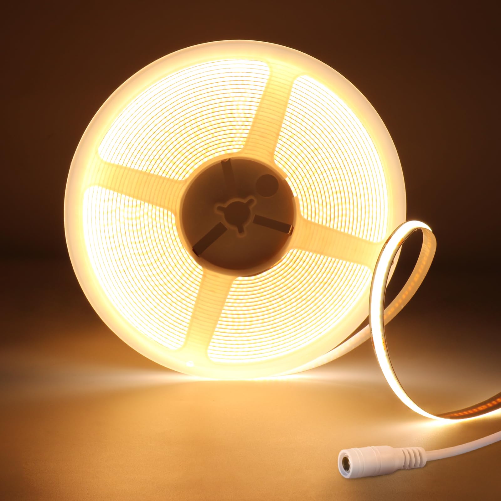 Tayire COB LED Strip Natürliches Weiß 4000K 8mm Breite, DC24V LED Streifen 10m 3200LEDs, CRI90+ Flexibel LED Band Hohe Helligkeit LED Lichtband für Schlafzimmer Küche DIY (Natürliches Weiß, 8mm,10m)