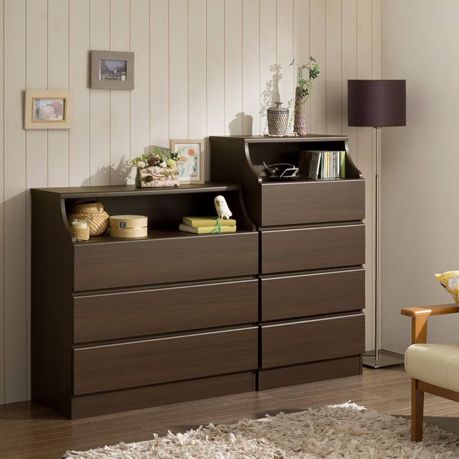 【美品】たんす　チェスト　ビンテージ　幅150 高さ108 ダークブラウン　箪笥 幅149 奥行46 高さ93.5】スカーレット150センチ幅4段チェスト