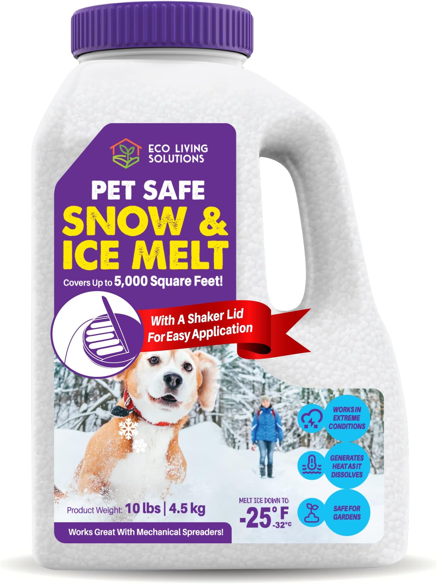 Diamond Crystal SNOPaws Snow and Ice Melter Calcium Chloride & SaltFree Pet