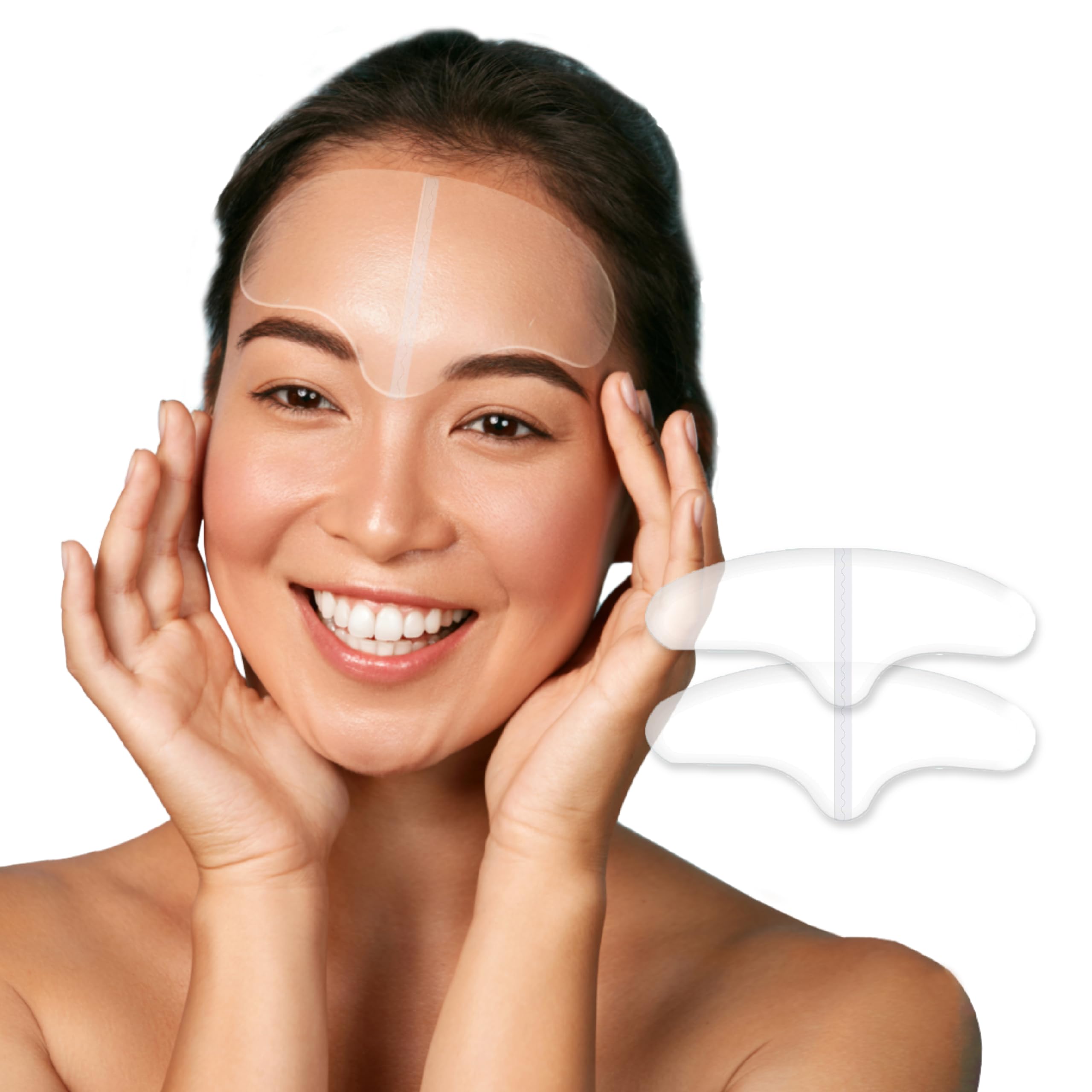 Forehead Wrinkle Patches - Reusable Silicone Patches for Smoothing Forehead Wrinkles & Fine Lines, Hypoallergenic, Overnight Results