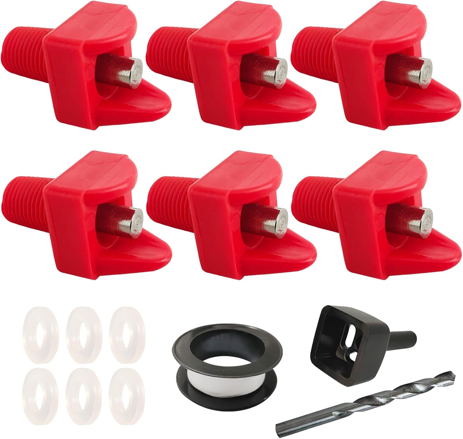 6pcs Horizontal Chicken Waterer Nipples Automatic Poultry Chicken Waterer with Drill bit Chicken Drinkers for Poultry (2spt, 6pcs) 2spt 6pcs