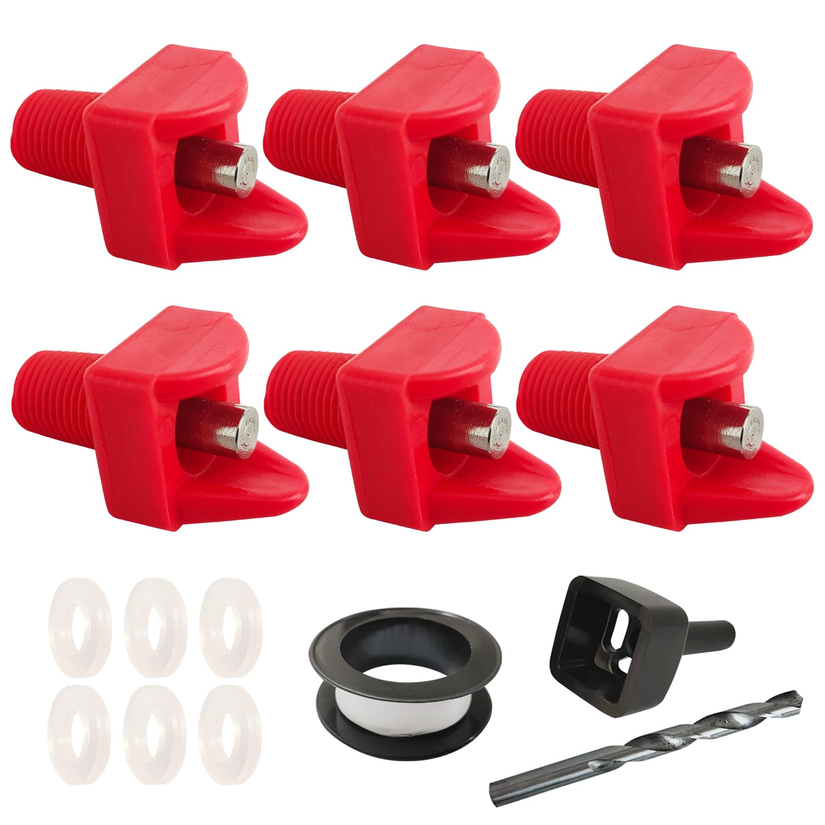 6pcs Horizontal Chicken Waterer Nipples Automatic Poultry Chicken Waterer with Drill bit Chicken Drinkers for Poultry (2spt, 6pcs)