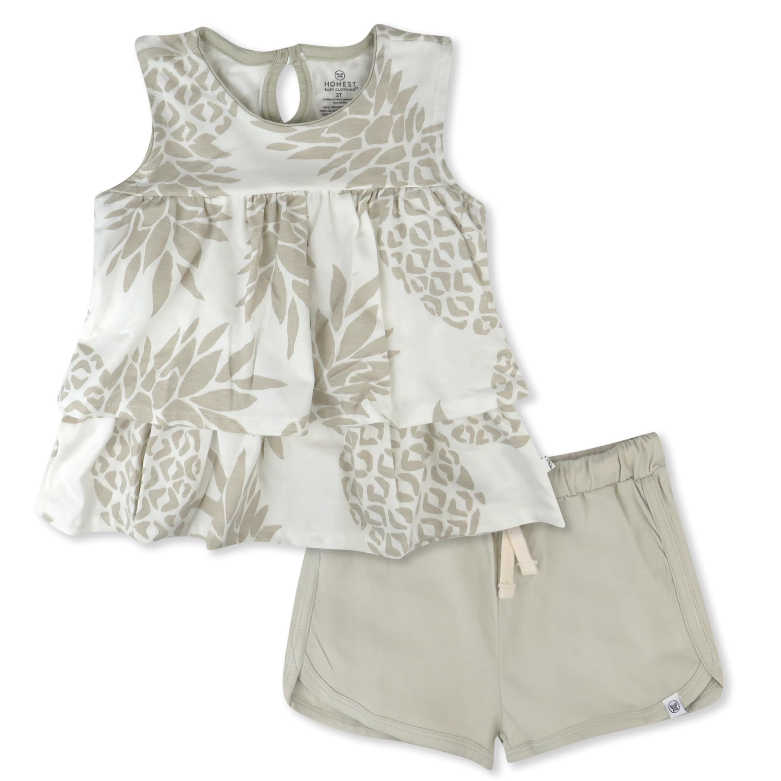 HonestBaby unisex-baby Playwear Outfit Sets Tops and Bottoms 100% Organic Cotton for Baby and Toddler Boys, Unisex