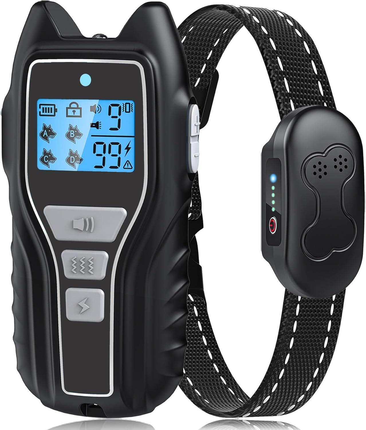 Dog Training Collar with Remote, Waterproof IPX7 E Collar for Dogs, Beep and Vibration Modes, Safe and Humane Training, 2000FT Range, Rechargeable, Fits Small Medium Large Dogs 15–120 lbs (Black)