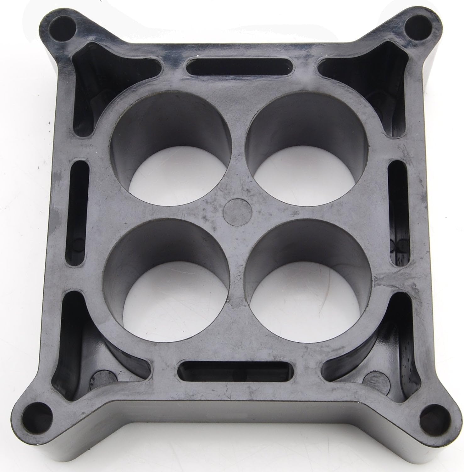 JEGS Phenolic Carburetor Spacer | 4150 Square Bore Flange | 4-Hole | 2� Tall | Includes Two Gaskets And Mounting Hardware