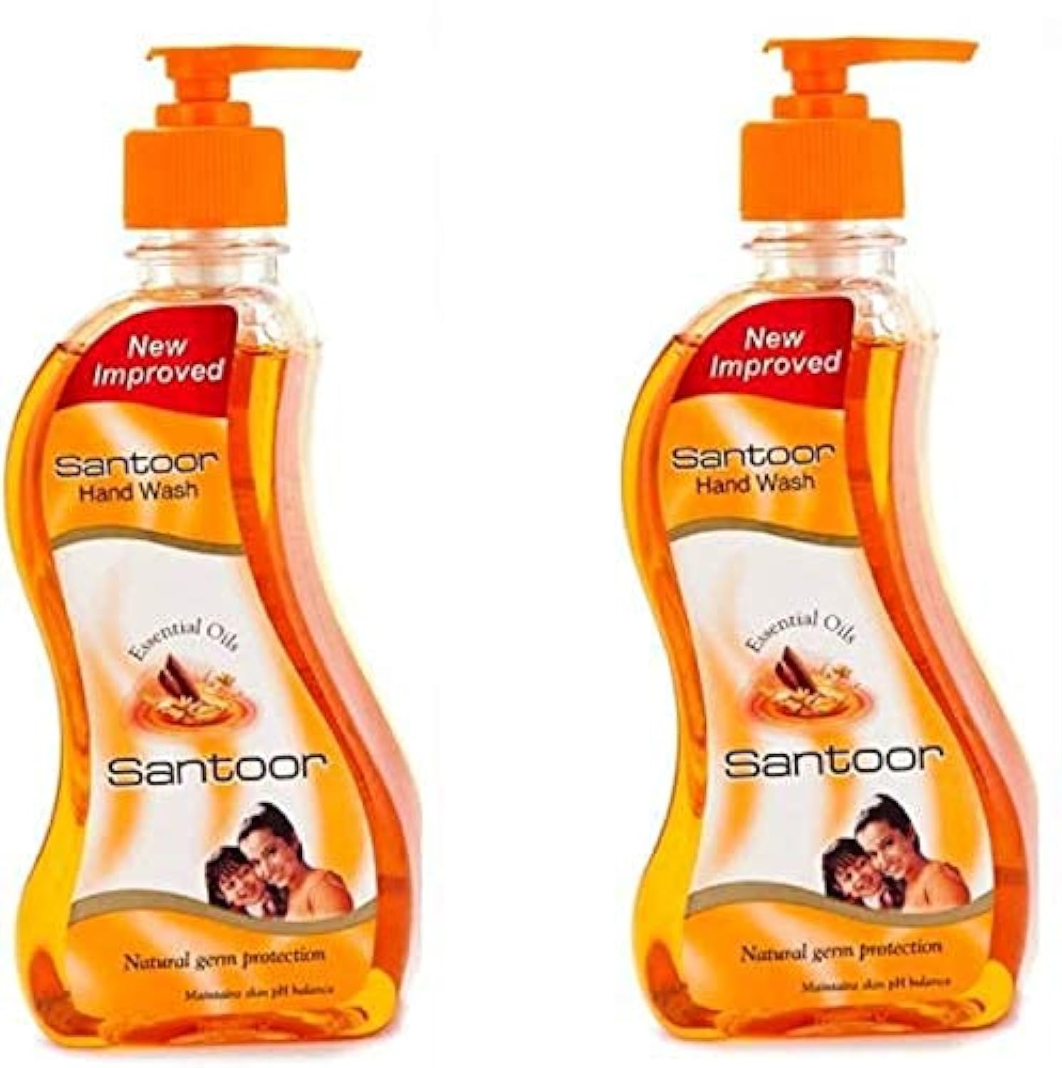 Santoor Sandalwood & Tulsi Hand wash One By One Pump Dispenser (2 x 215 ml)