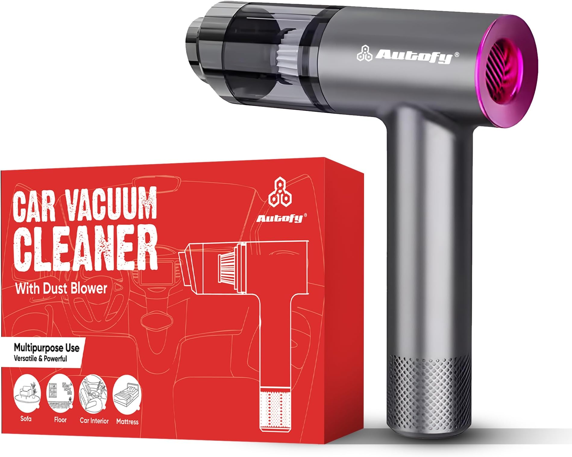 Storm 1 [4-in-1] Powerful & Fully Wireless Car Vacuum Cleaner Air Blower - 12000PA 2.5X More Suction Power - BLDC Long Life Motor - 2 Suction Speeds - 25 mins Runtime (24 Months Warranty)