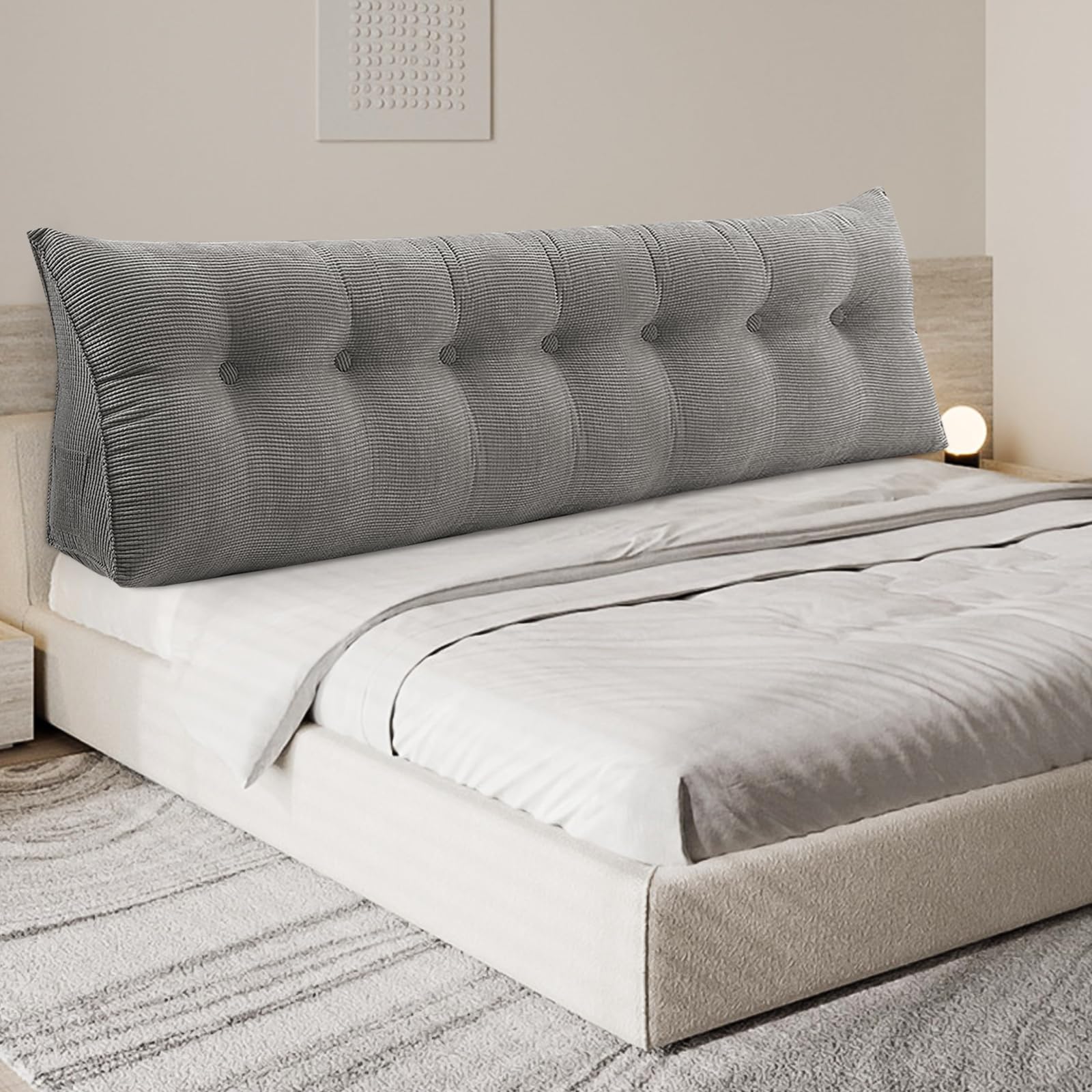 XIEMINLE Oreillers Lombaires Avec Cou Réglable, Soutien Lombaire Triangulaire Pour Canapé-lit, Tête De Lit, Coussin De Lecture, Coussin De Dossier Pour Lit, Canapé, Lecture, 60 X 50 X 22 Cm, Rouge