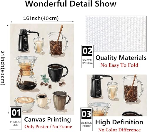 Miniatura 2 de Arte de pared retro de café, carteles de cafetería, arte de pared de cocina, cuadros de bares de moda, impresión de cuadros de cafés funky café,