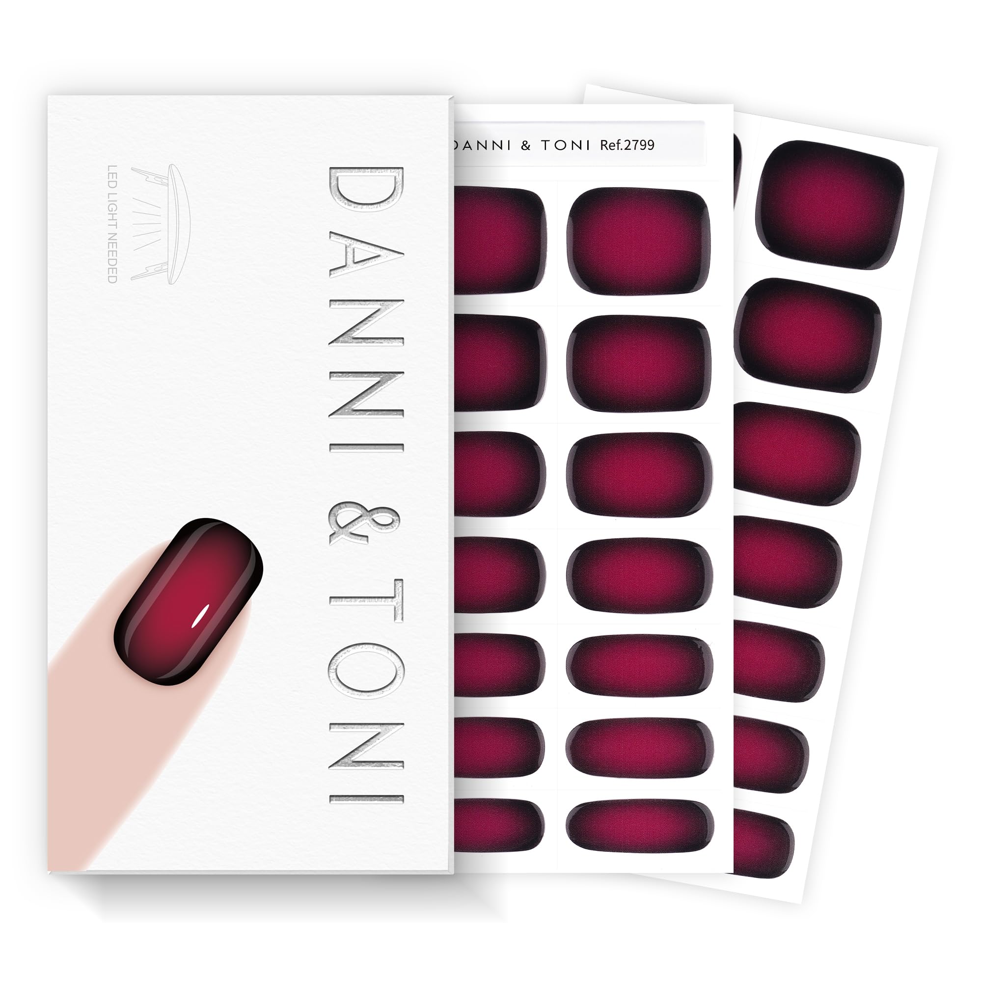 DANNI & TONI Halb ausgehärtete Gel Nagelfolien (Gilded Aura)
