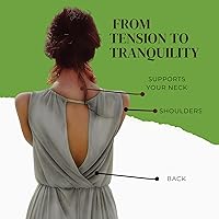 Vista 33 de Almohada de apoyo lumbar para silla de oficina, soporte de espalda desmontable para silla de oficina, almohada lumbar, almohada de apoyo Azul