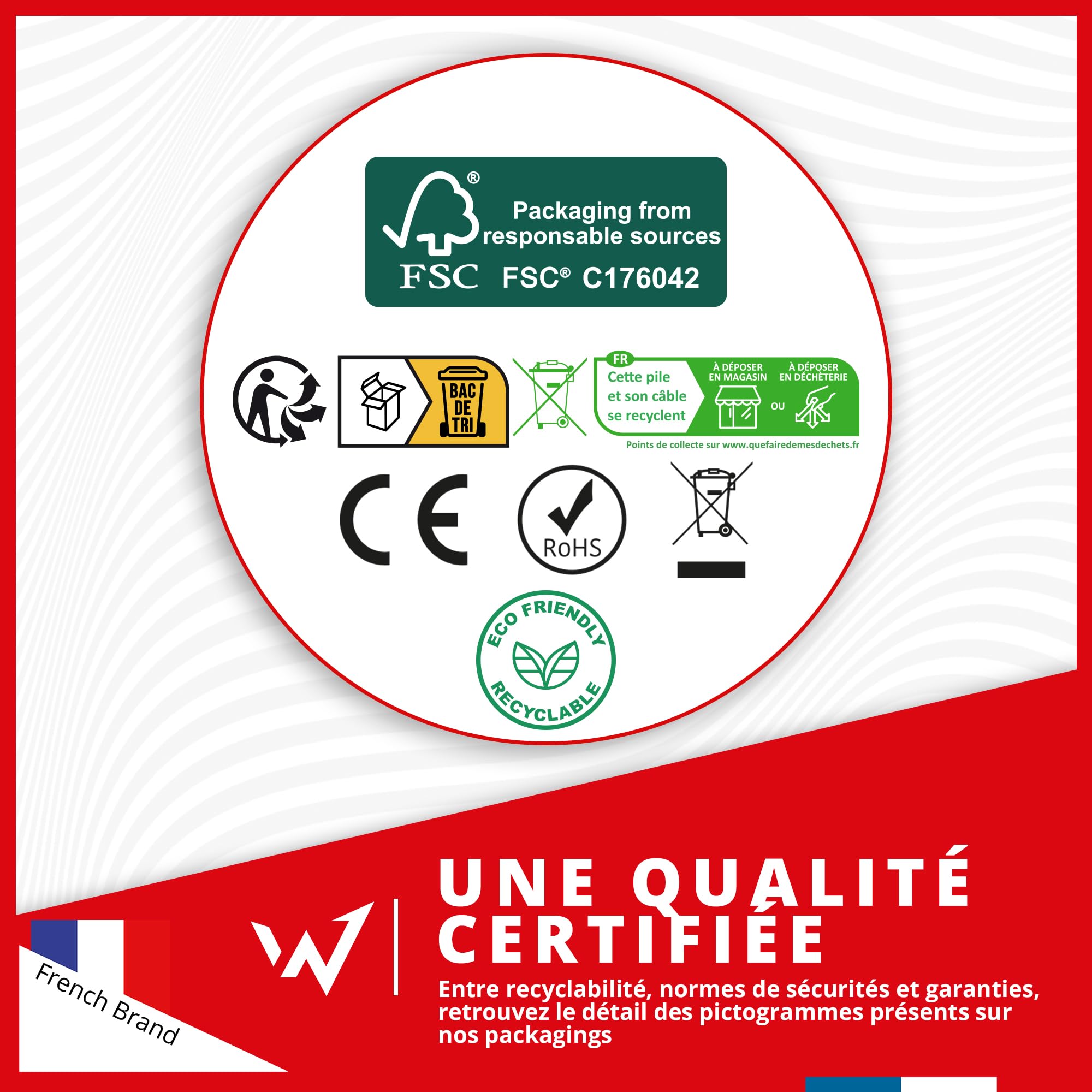 Wonder Full Energy – Piles Rechargeables 9V / 6LR61 – Pack de 2 – 370mAh, 3600mWh – Câble USB-C Inclus – Lithium-ION – Jusqu’à 1000 Cycles – Idéales pour Détecteurs de Fumée, Multimètres, Jouets
