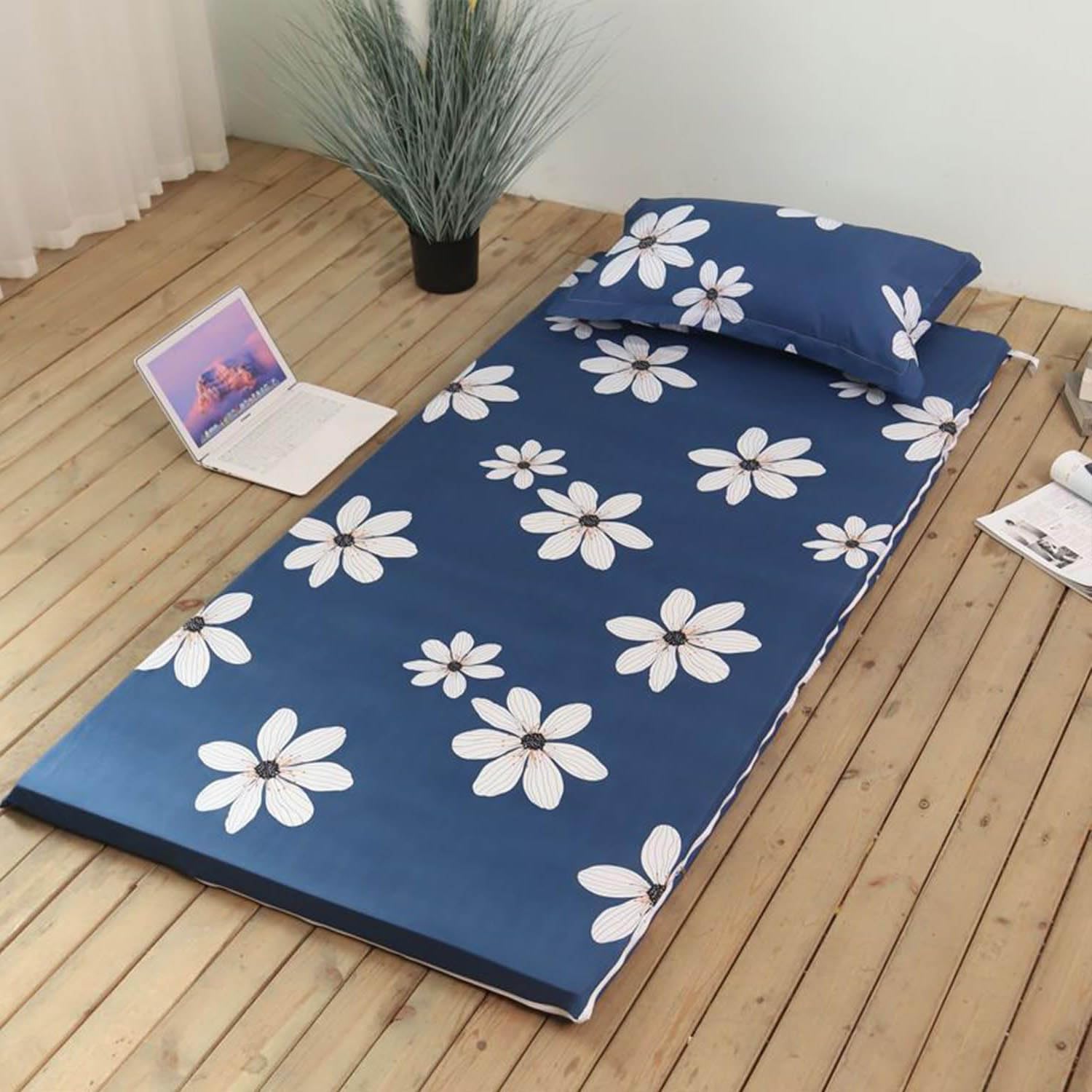 Housse De Matelas Futon 100% Coton - Protection Idéale Pour Matelas Japonais Au Sol, 150x200cm