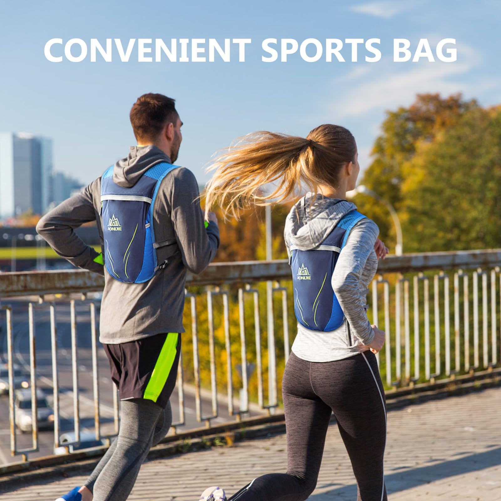 Geila Mochila de hidratación, Chaleco de hidratación al Aire Libre Sport Trail Marathoner Running Race Mochila Ligera para Hombres y Mujeres