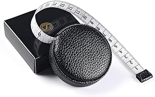 3m/120" Tape Measure Body Measuring Tape for Body Cloth Tape Measure for Sewing Fabric Tailors Medical Measurements Tape Dual Sided Leather Tape Measure Retractable (Black, 1 Pack)