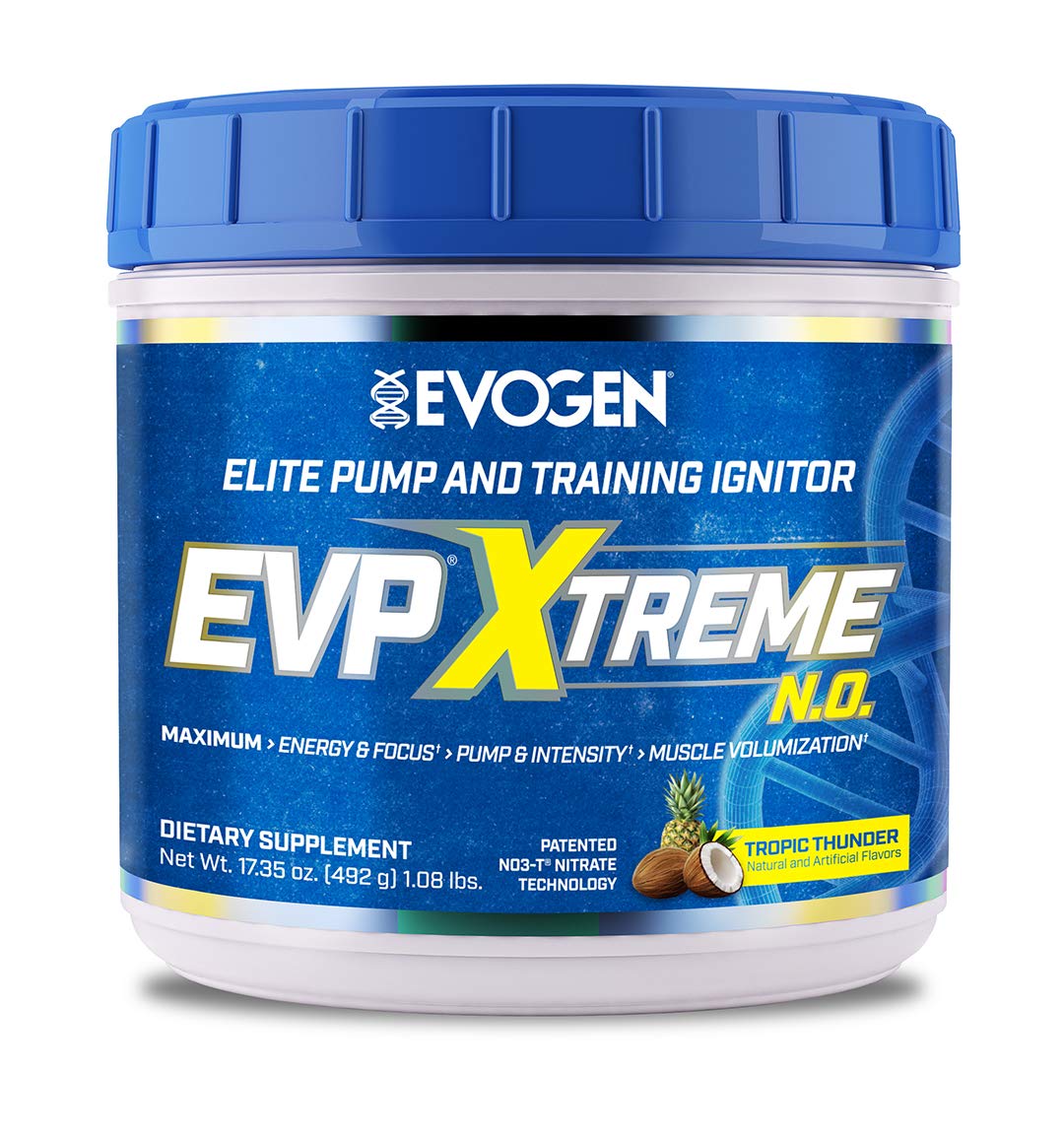 Evogen Nutrition EVP Xtreme NO | Arginine Nitrate, Beta-Alanine, Citrulline Pre-Workout, Nitric Oxid