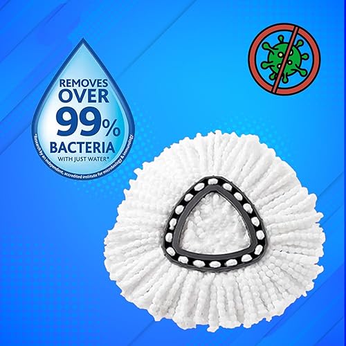 Miniatura 4 de Recambio de cabezal de trapeador de microfibra fácil de limpiar, compatible con el sistema O-Cedar RinseClean Spin Mop de 2 tanques, repuesto para