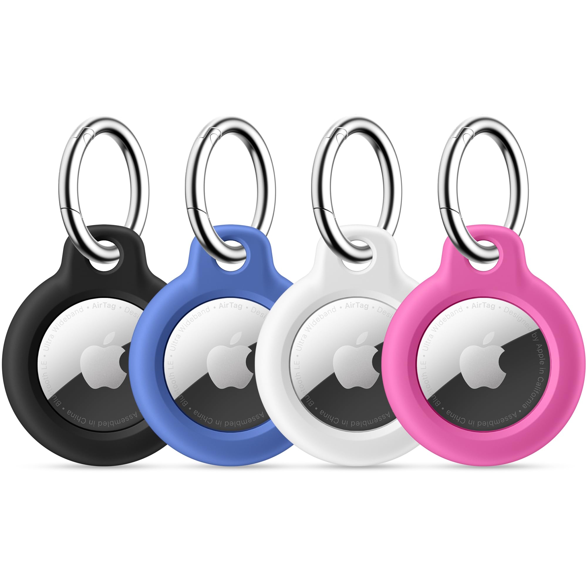 Epova 4 Pack Cases Compatible with Airtag Keyring with Keychain