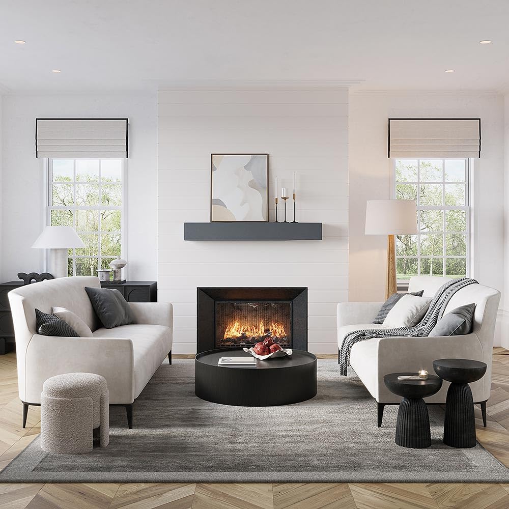 Thermastone 60 Inch Concrete Fireplace Mantel Shelf | Modern Style | Non-Combustible & Heat Resistant | Indoor or Outdoor Use | ProCoat Coating for Heavy-Duty Protection | Lighter Weight