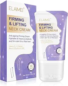 TEEROVA Creme firmador de pescoço, creme de pescoço antienvelhecimento para rugas e flacidez da pele, creme hidratante para o pescoço com rolo