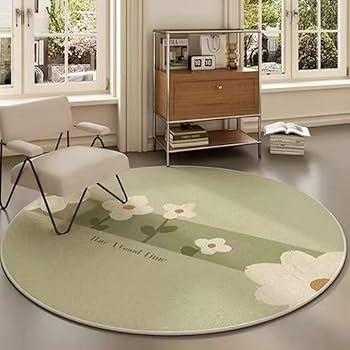 【美品】楕円形 花柄 ホットカーペット / ラグ　　170x110cm イケヒコ ラグ カーペット 楕円形 100×150cm タフトラグ ホット