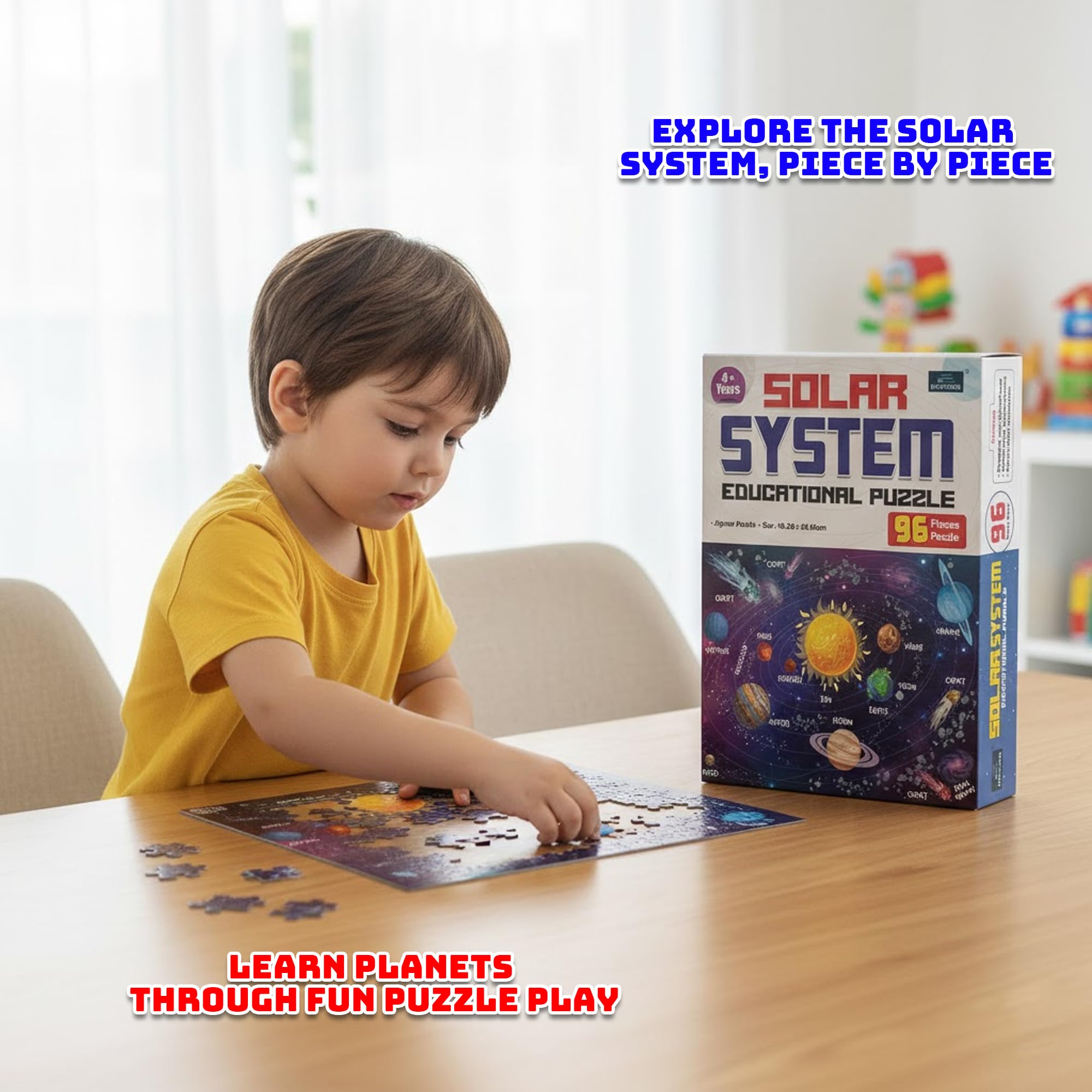 Buy BOOKFORD 96pcs Solar System Jigsaw Puzzle for Kids and