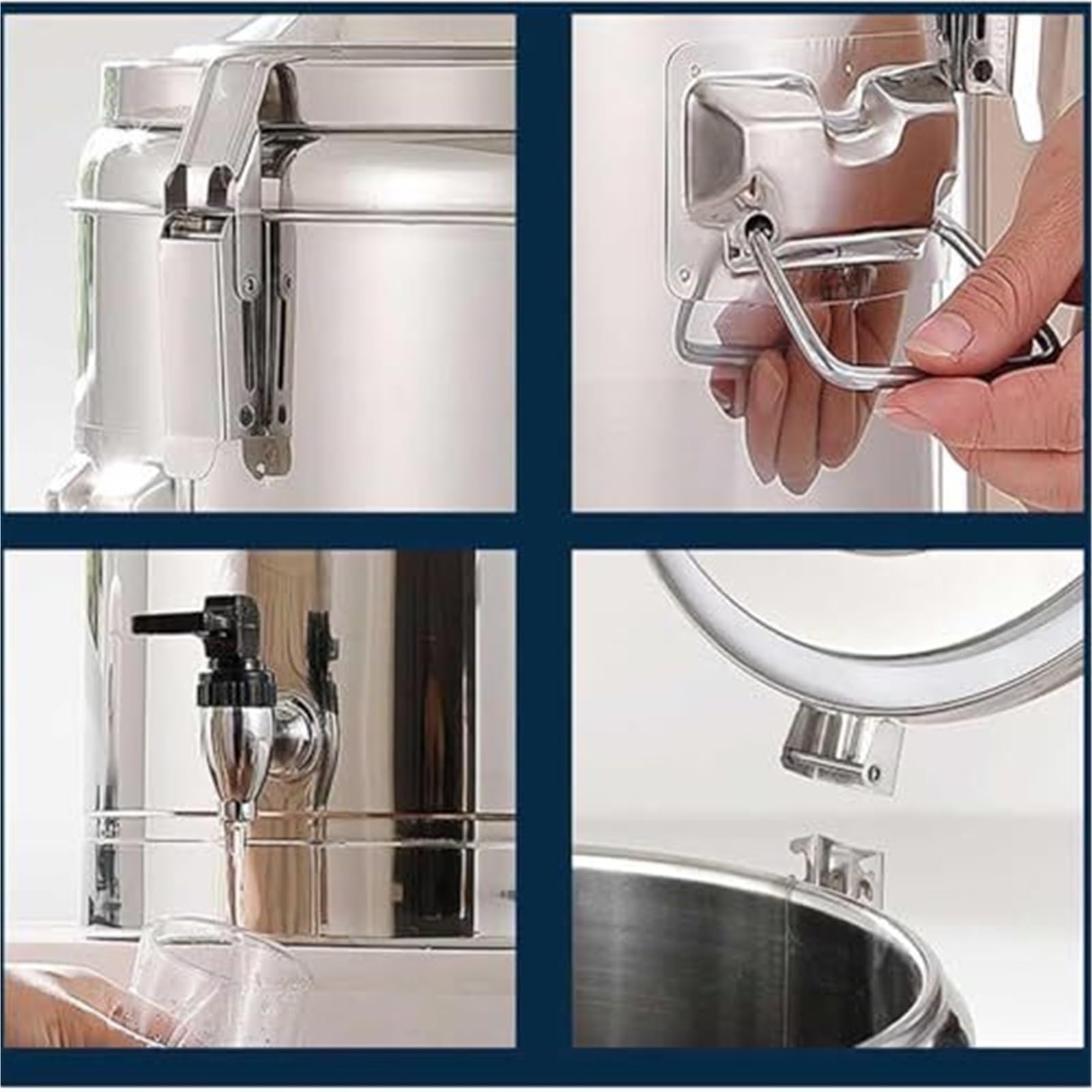 Distributeur De Boissons Isotherme 40 L, Grand Distributeur De Café/Thé Thermique En Acier Inoxydable Avec Robinet, Distributeur De Boissons Professionnel Pour Fêtes, Événements Et Traiteurs (Sans Ro