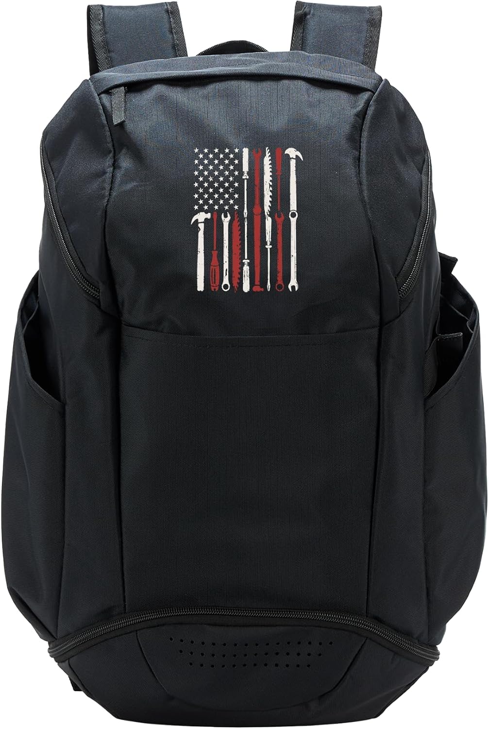 Handyman Craftsman Tools US Flag Patriotic Work Crew Sport Backpack