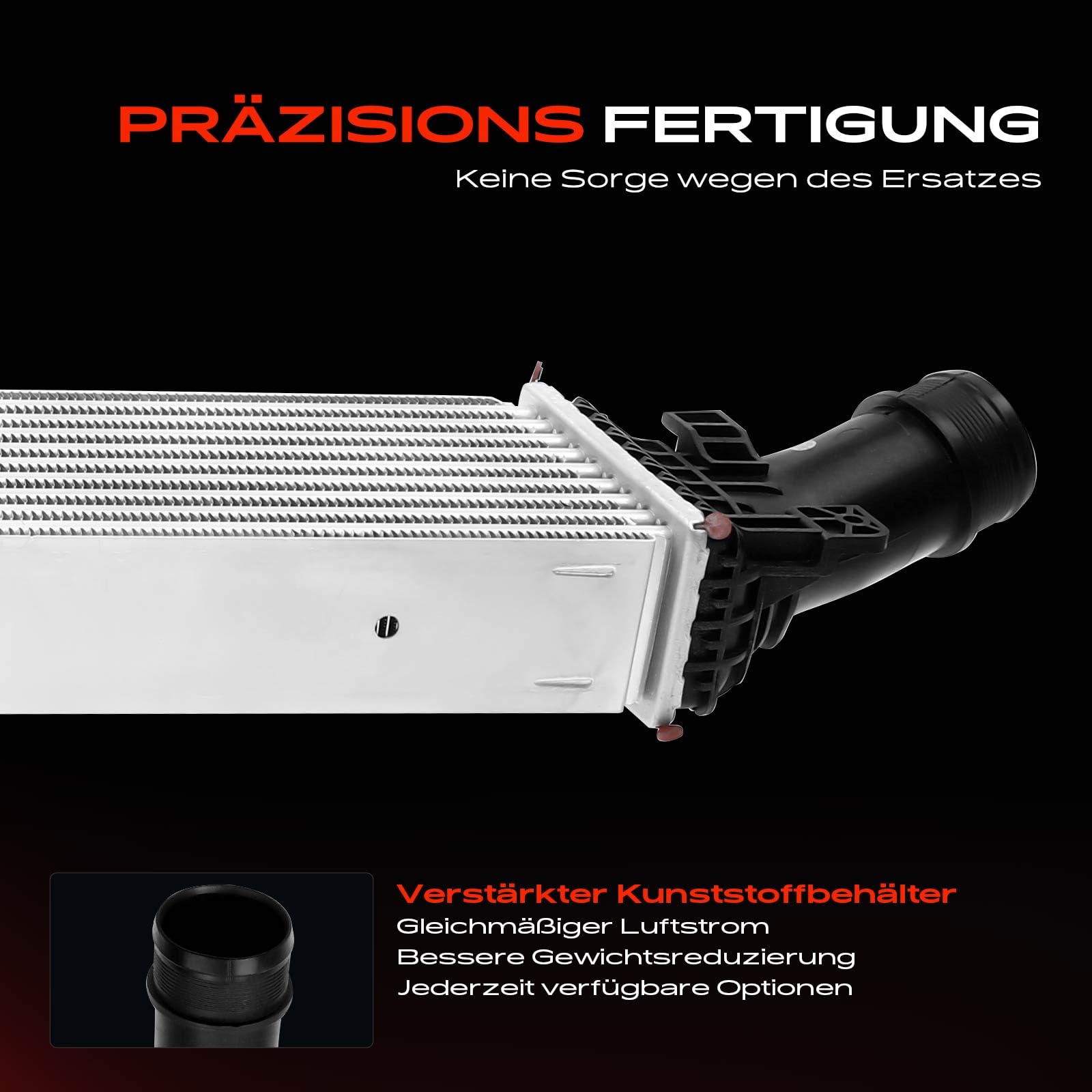Frankberg 1 x turbo chłodnica powietrza do ładowania, kompatybilna z A4 2007-2016 A5 2008-2017 A6 2011-2019 A7 2015-2018 Q5 2008-2017 m.a.n. 2014-2018