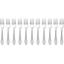 12-Piece Dinner Forks Set 7 Inch Stainless Steel Flatware, Classic Silverware, Dishwasher Safe, Everyday & Restaurant Use