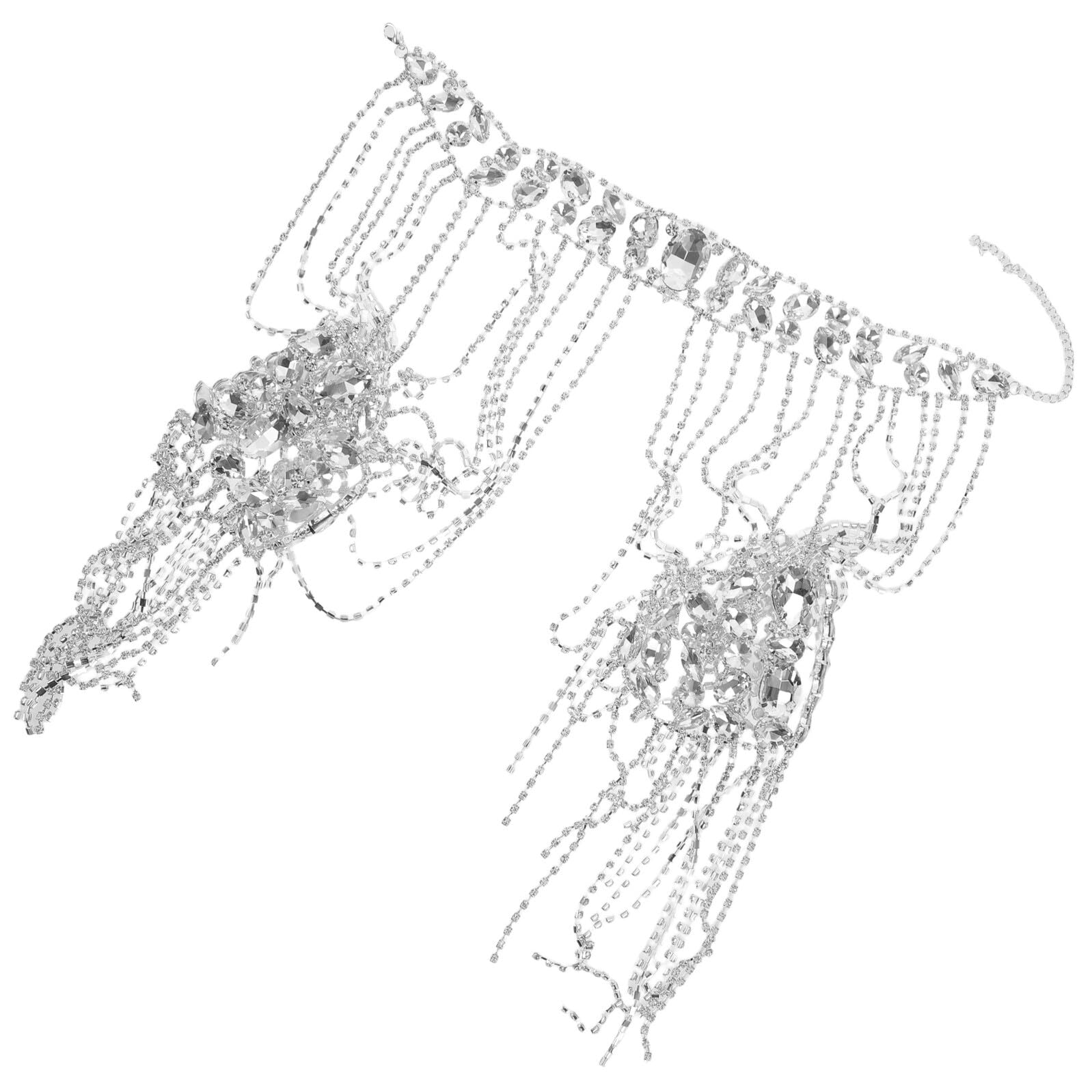 Toyvian Cadena Corporal de Gemas de Imitación Borlas para Bodas y Eventos Formales Joyas de Hombro Elegantes para Mujer