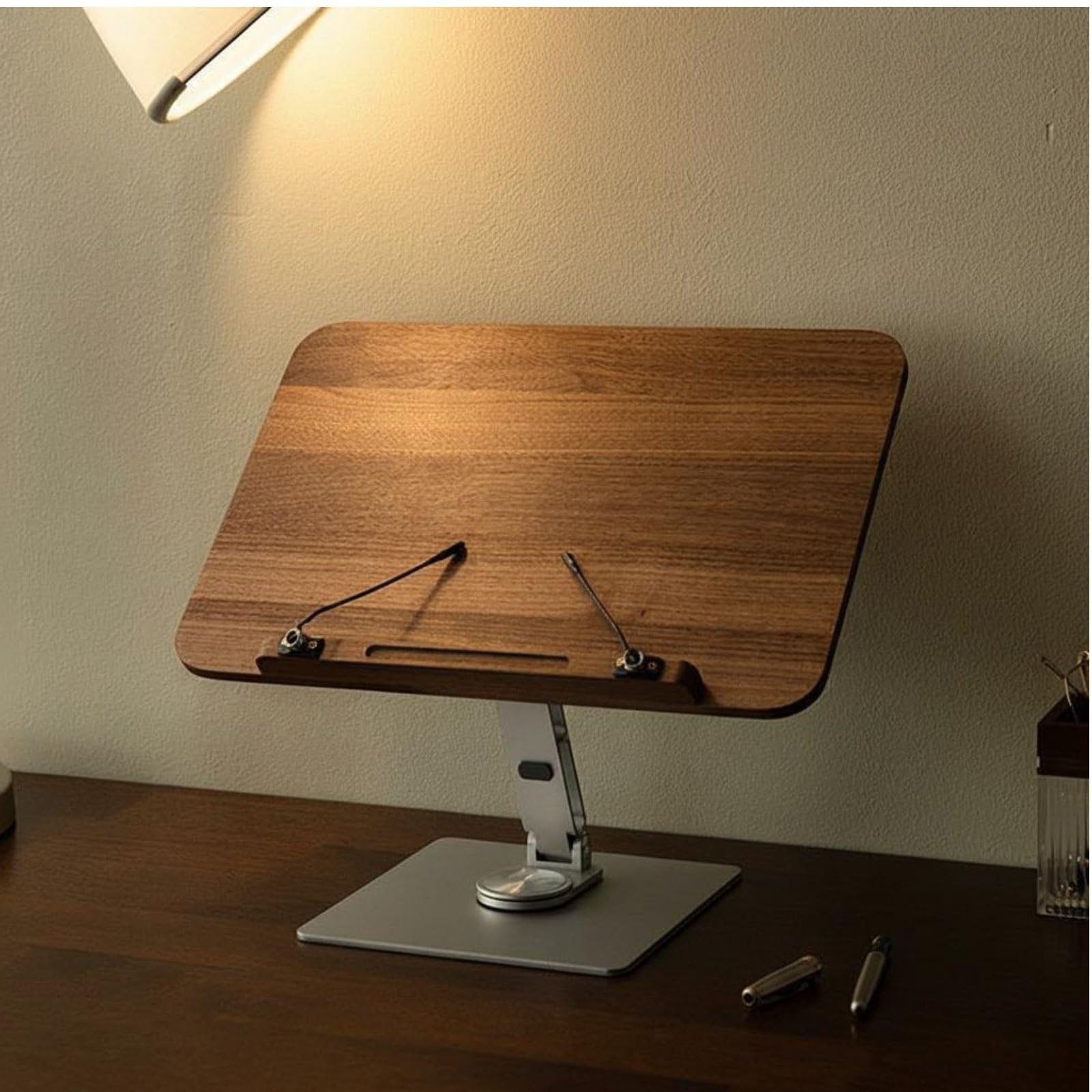 Almencla Soporte de Lectura Giratorio Atril de Libros Portapáginas Base Metálica Norteamericano con Brazo Flexible de Aleación Ajustable Clips Silicona Que No, S, Rotatable Goddess Ip