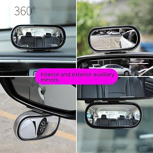Miniatura 3 de SANMLX Espejo de punto ciego para automóvil, espejo retrovisor de vidrio HD gran angular para coches, camiones, SUV, RV, accesorios
