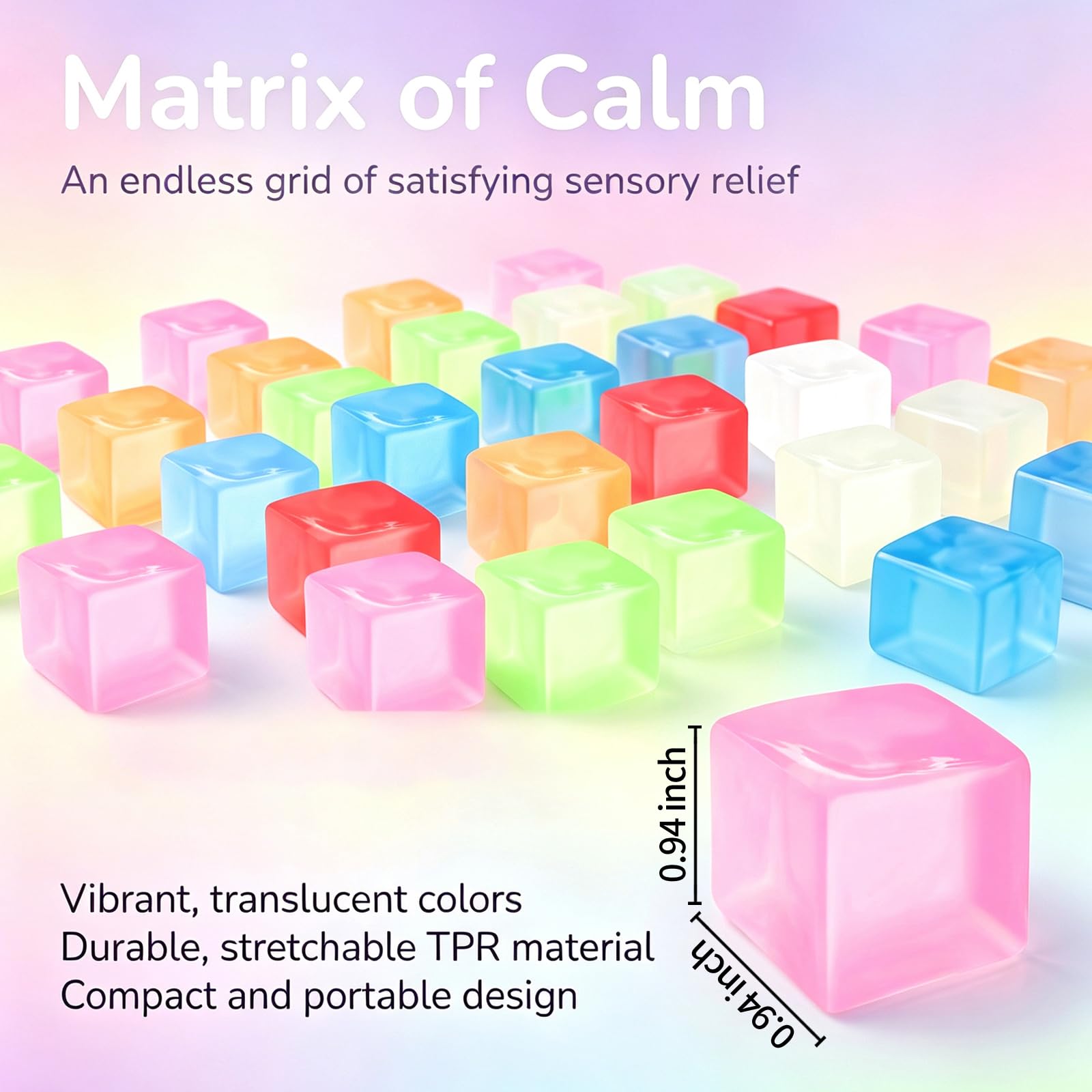 27 mini palline antistress a forma di cubo antistress, per bambini e adulti