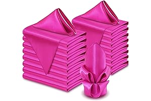 Aormenzy Hot Pink Napkins: Transform Your Gatherings with Silky Elegance