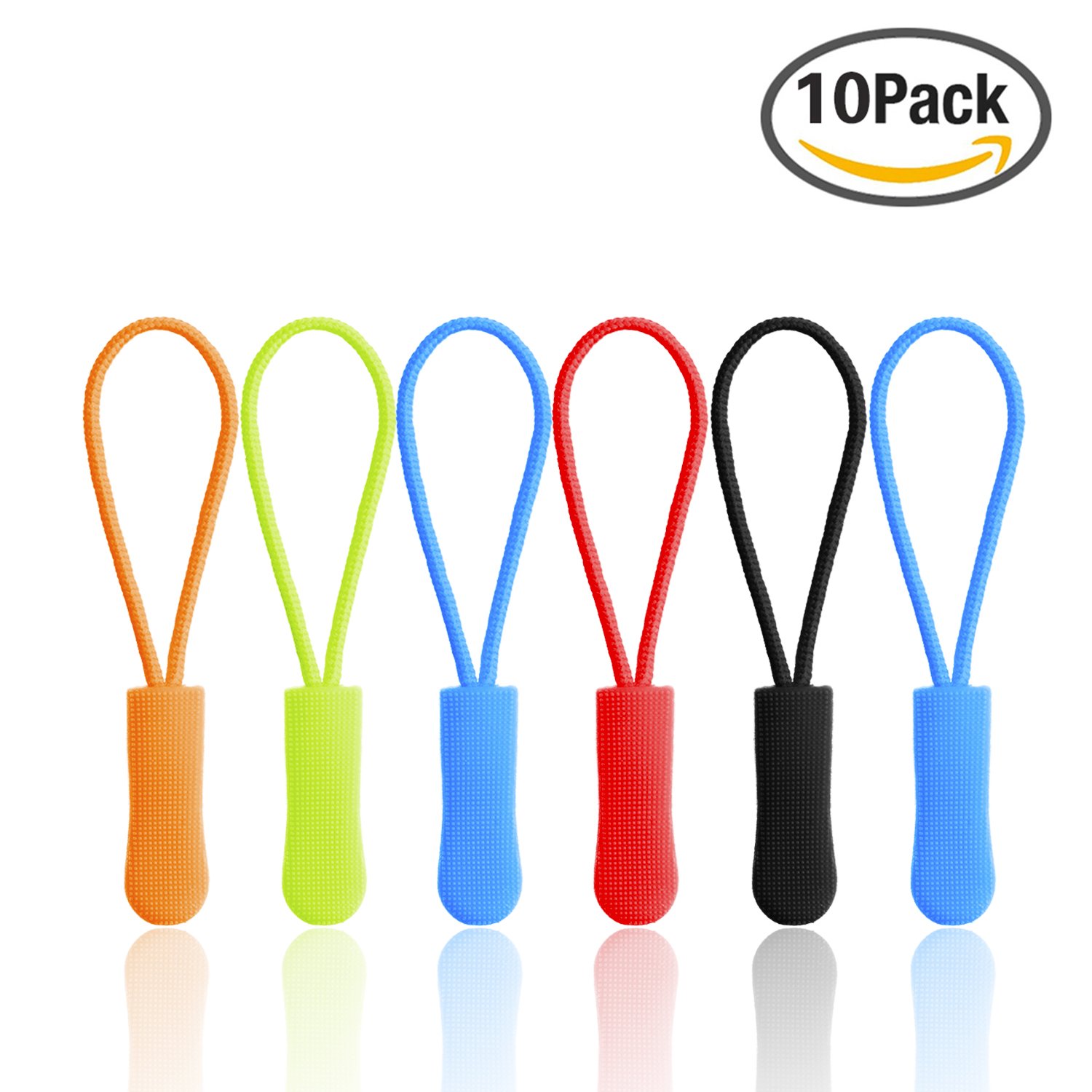 eBoot 10 Pieces Zipper Pull Zip Tags Cord Pulls Zipper Extension