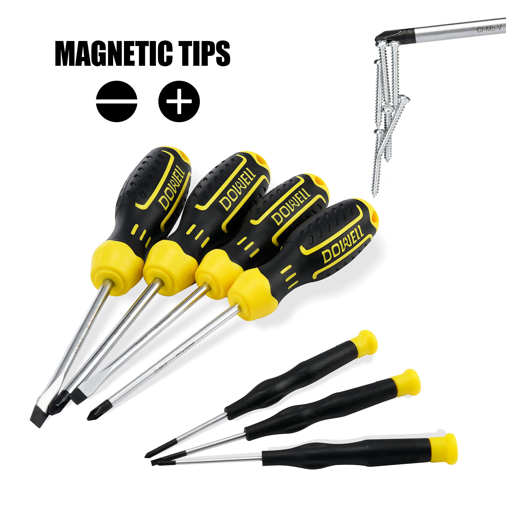 DOWELL Set di attrezzi da 61 pezzi, Kit meccanico, Set di chiavi a bussola, Per riparazioni auto e domestiche, Utensili manuali con scatola portautensili di stoccaggio in plastica