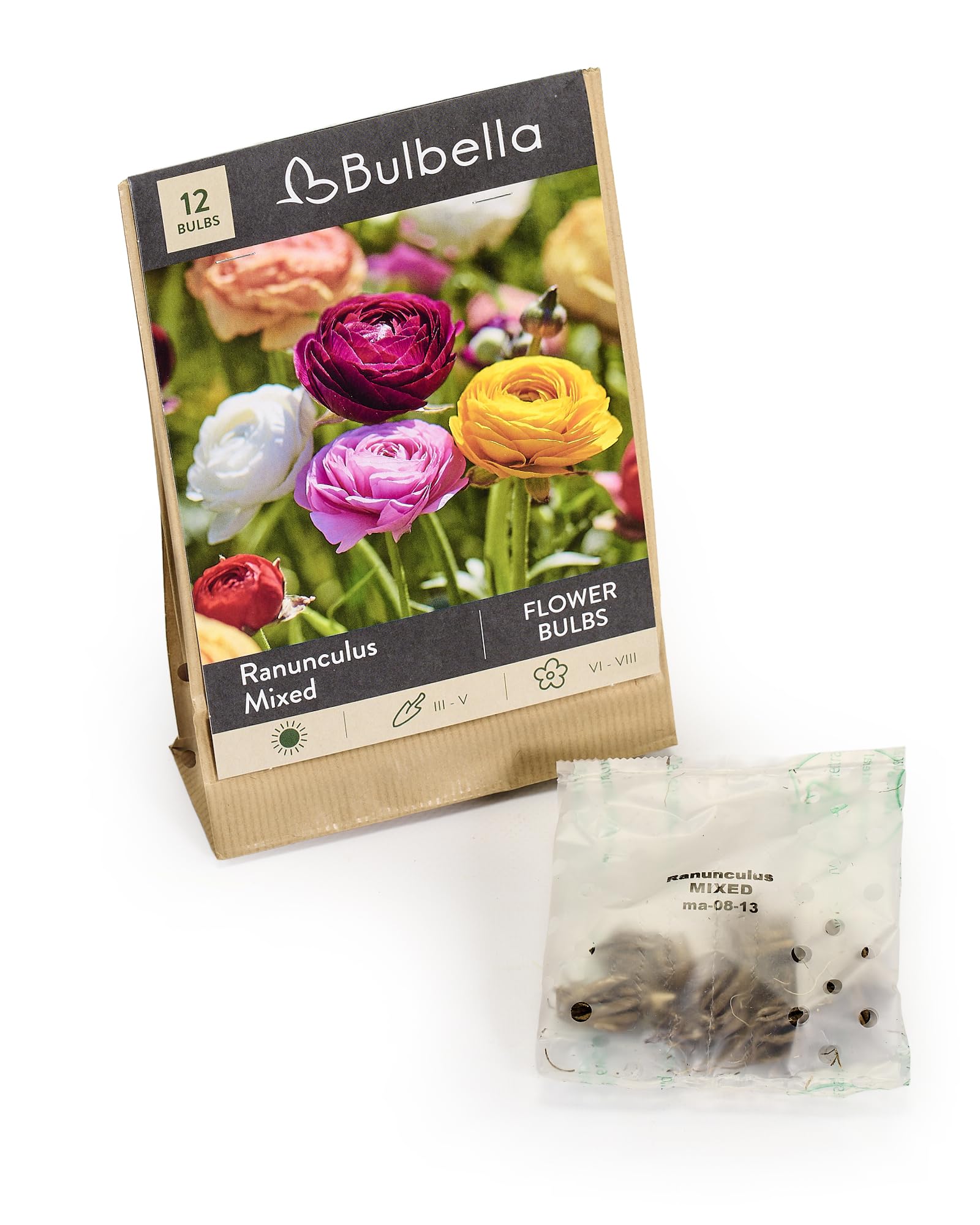 Bulbella Ranunculus Mixed Flower Bulbs – 12 Pack Colorful Persian Buttercup Bulbs for Planting – Spring Blooming Garden Flowers – Ideal for Beds, Borders & Containers — view 2