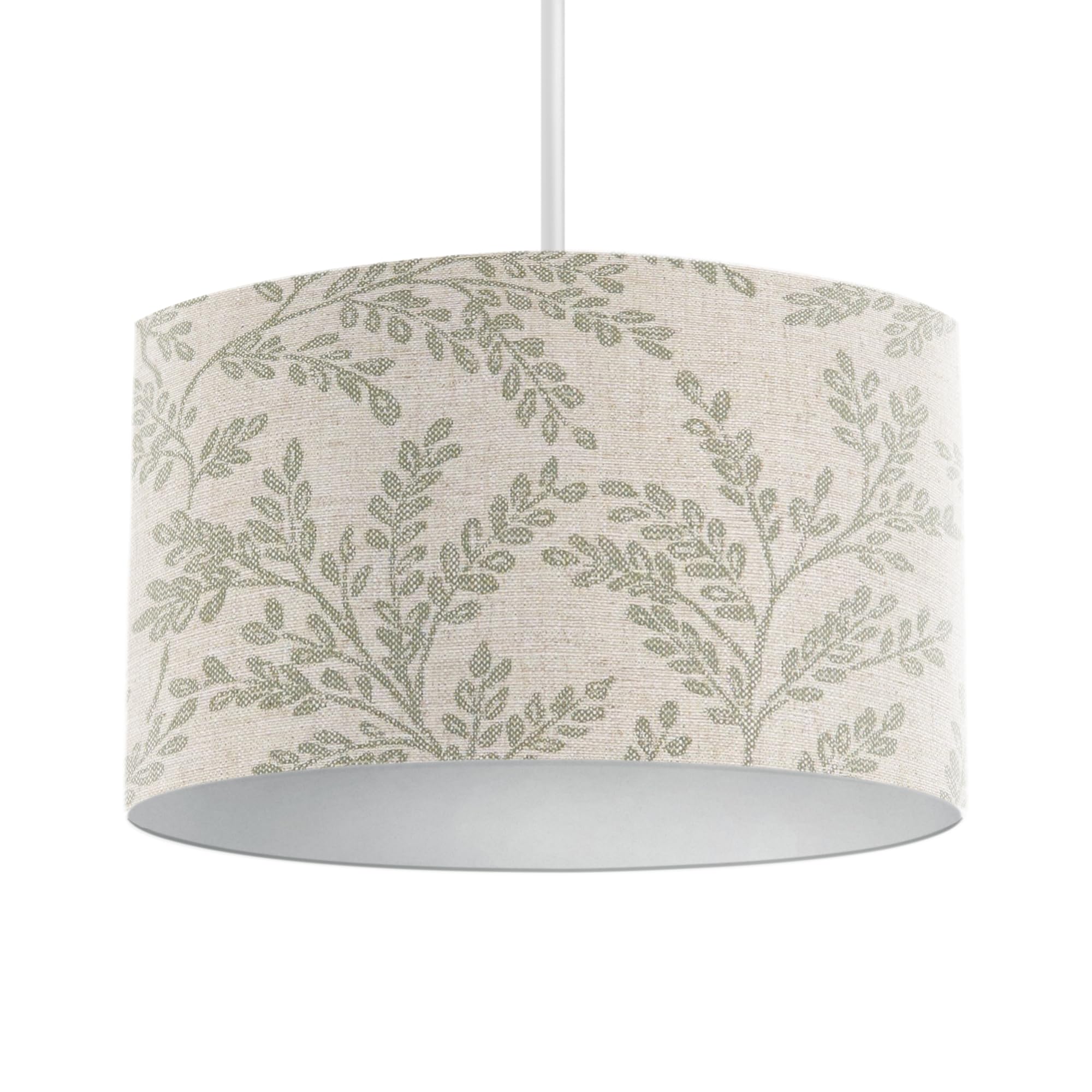Harrison Cropper Ferndown Drum Lampshade (Sage, 25cm Ceiling Pendant)