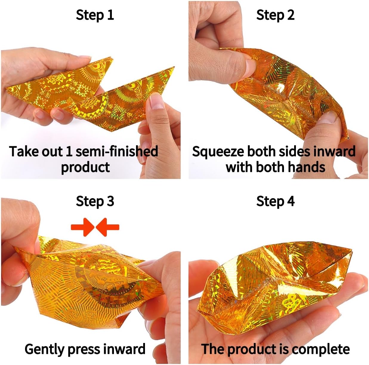 800pcs DIY Laser Ingot Sacrificial Supplies China Qingming High grade Paper Ingot DIY Sacrificial Paper Ingot Ancestor Blessing Supplies Sacrificial Semifinished Products (Laser Gold Ingot)