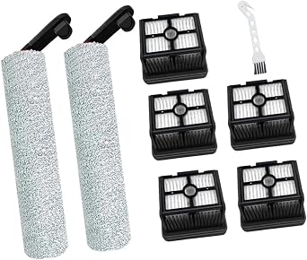 Vacuum Cleaner Spare Parts, Compatible For Dreame H12 Pro / H12 Plus, Wet And Dry Vacuum Cleaner Soft Roller Brush Hepa Filter AccessoriesSet D, xion23xx